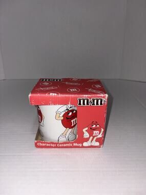 2012 M&M's Character Ceramic Mug Cup Red & White